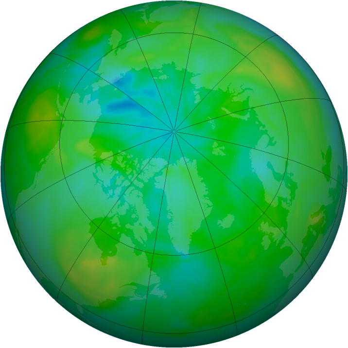 Arctic ozone map for 30 July 2014